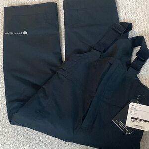 NWT Obermeyer kids bib black snowpants, size 7